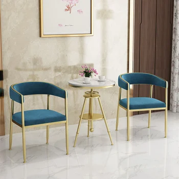 Роскошные обеденные стулья для спальни с золотыми ножками, удобные минималистичные одноместные эргономичные стулья для патио, Современная мебель для ресторана