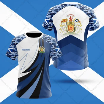 Пользовательское название Футболки с графическим рисунком Scotland Speed Line, летняя крутая спортивная одежда, мужской модный трикотаж, Свободные футболки оверсайз с коротким рукавом.