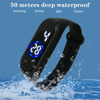 Модные водонепроницаемые часы длиной 50 м для мужчин и женщин, Высококачественные спортивные часы на открытом воздухе, унисекс, наручные часы с силиконовым ремешком, Relogio Feminino