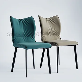 Скандинавская мебель, Легкие Роскошные обеденные стулья, Современная Домашняя гостиная, креативный стул с высокой ножкой и спинкой, Кухонные стулья для столовой