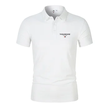 Мужская одежда для гольфа, Летнее Поло, футболка с коротким рукавом, Гольф-Поло, Деловая Повседневная быстросохнущая рубашка-поло, Дышащая футболка с коротким рукавом 4XL