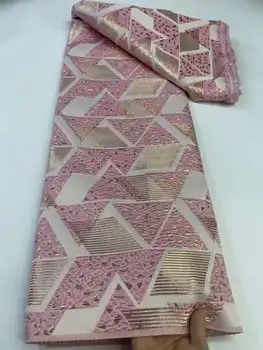 2023 Новая Африканская Парча Кружево Жаккардовая Ткань Нигерийская Цветочная Дамасская Ткань Органза Французский Тюль Сетчатое Платье Tissus Material