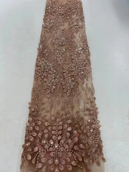 Новая ткань с 3D-аппликацией из пайеток, высококачественное темпераментное платье-чонсам, вечернее платье в Африке