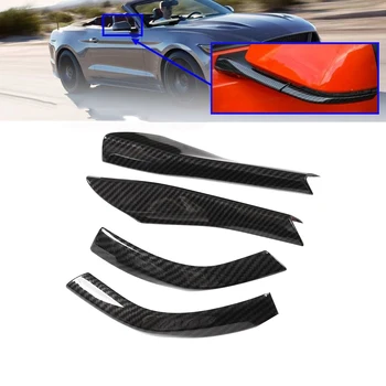 Украшения для отделки основания бокового зеркала заднего вида из углеродного волокна 4шт для Ford Mustang 2015-2020